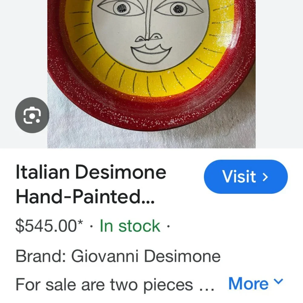 2 Giovanni Desimone Pottery Italian Hand Painted plates - Picture 7 of 7